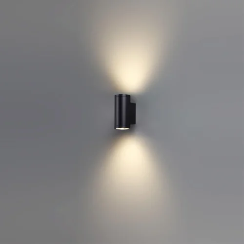Настенный светильник LED уличный Long 7142/24WL Odeon Light уличный IP65 чёрный на 1 лампу, плафон чёрный в стиле современный хай-тек LED фото 4
