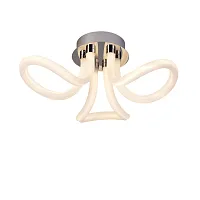 Люстра потолочная LED Line 6616 Mantra белая на 1 лампа, основание никель серое в стиле современный 