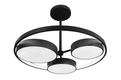 Светильник потолочный LED с пультом Demure 9123-1070-X-T BK iLedex белый чёрный 1 лампа, основание чёрное в стиле современный хай-тек с пультом фото 4