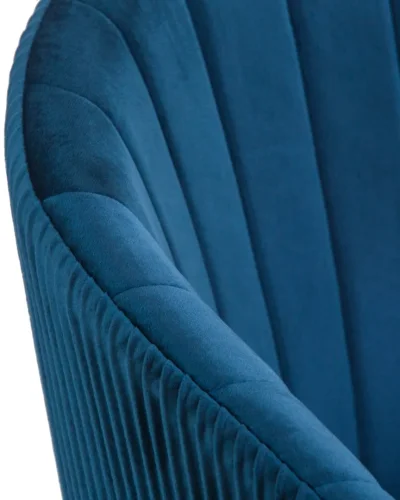 Стул обеденный 7305-LM MARY, цвет сиденья синий (1922-20) Dobrin, синий/велюр, ножки/металл/чёрный, размеры - ****510*510 фото 9