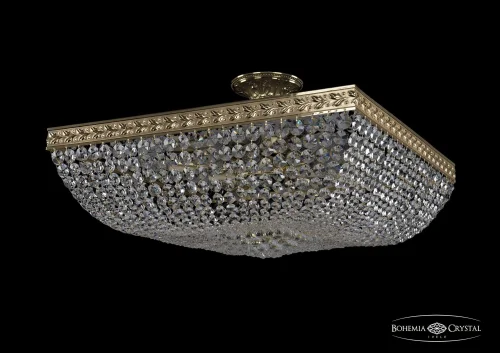 Люстра потолочная хрустальная 19282/60IV G Bohemia Ivele Crystal прозрачная на 10 ламп, основание золотое в стиле классический sp