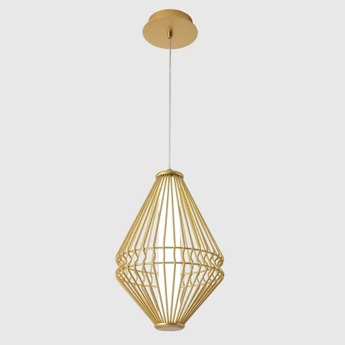 Светильник подвесной LED CUADRA SP18W LED GOLD Crystal Lux белый на 1 лампу, основание золотое в стиле современный фото 4