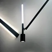 Светильник потолочный на вертикальной стойке IONA LINE Black 6 191925-26 ImperiumLoft прозрачный 6 ламп, основание чёрное в стиле арт-деко современный 