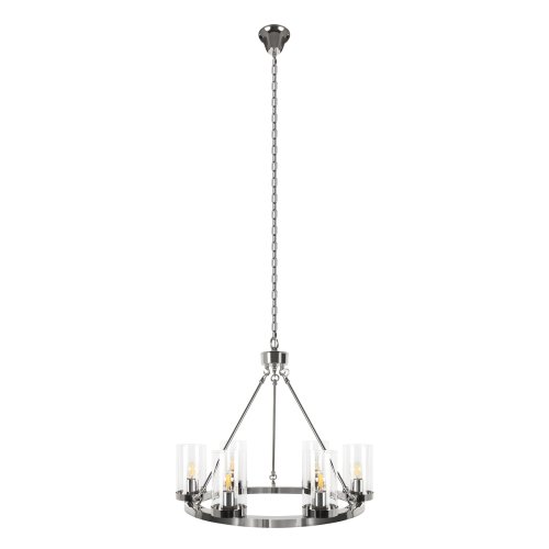 Люстра подвесная Candlelight 10437/570 LOFT IT прозрачная на 6 ламп, основание никель в стиле современный кантри замковый 