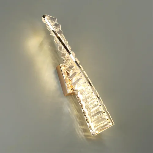 Бра LED Roselle 5674/10WL Lumion прозрачный на 1 лампа, основание золотое в стиле классический  фото 3
