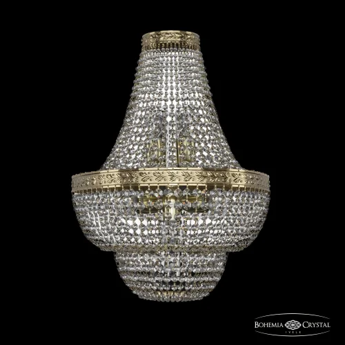 Бра 19091B/H1/35IV G Bohemia Ivele Crystal прозрачный на 4 лампы, основание золотое в стиле классический sp