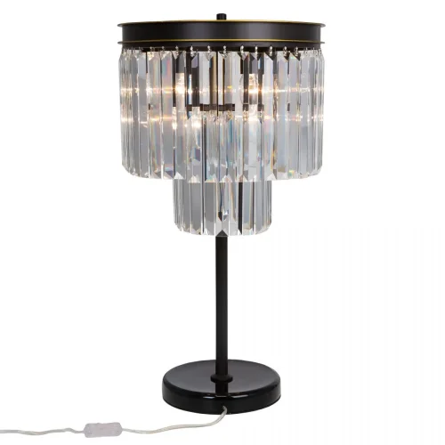 Настольная лампа Мартин CL332861 Citilux прозрачная 6 ламп, основание венге коричневое металл в стиле классический современный лофт 