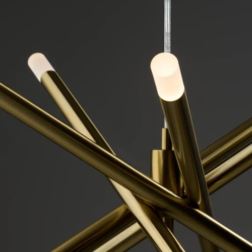 Светильник подвесной LED Wands FR6130PL-L30B Freya белый на 1 лампу, основание латунь в стиле современный фото 10