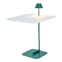 Торшер LED Boise LSP-0917 Lussole со столиком зелёный 1 лампа, основание зелёное в стиле лофт хай-тек
