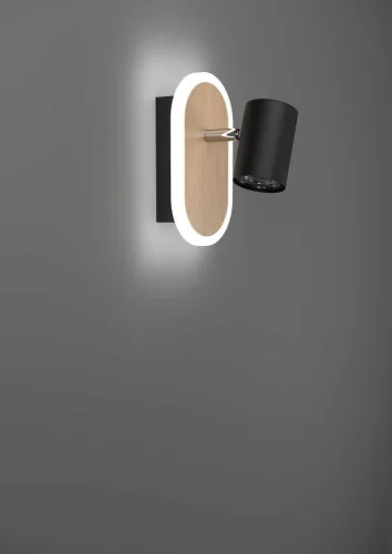 Бра LED Rimbocchi 901631 Eglo чёрный на 1 лампу, основание чёрное коричневое в стиле современный фото 7 Бра LED Rimbocchi 901631 Eglo чёрный на 1 лампу, основание чёрное коричневое в стиле современный фото 7