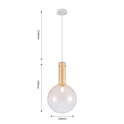 Светильник подвесной Alba 4102-1P Favourite прозрачный 1 лампа, основание белое в стиле современный шар фото 2