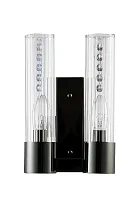 Бра OTONO AP2 BLACK CHROMIUM/TRANSPARENTE Crystal Lux прозрачный 2 лампы, основание чёрное в стиле современный 