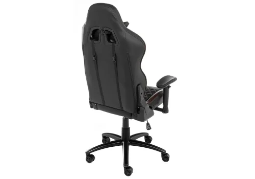 Кресло игровое Sprint коричневое / черное 11680 Woodville, чёрный/искусственная кожа, ножки/пластик/чёрный, размеры - *1250***700*720 фото 5
