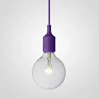 Светильник подвесной Muuto E27 Violet 186767-22 ImperiumLoft без плафона 1 лампа, основание фиолетовое в стиле скандинавский 
