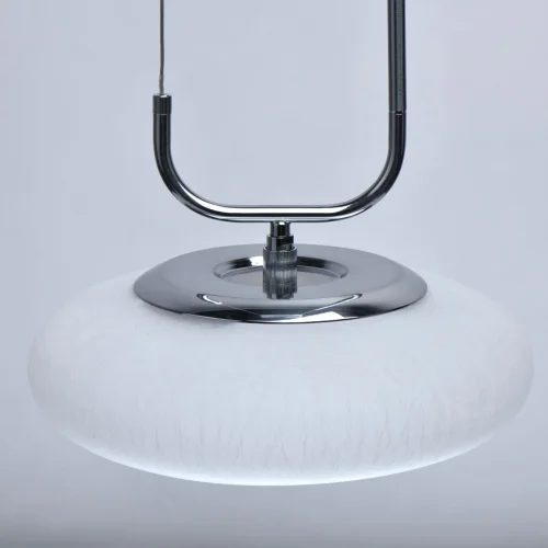 Светильник подвесной LED с пультом Ауксис 722010601 DeMarkt белый 1 лампа, основание серебряное в стиле хай-тек с пультом фото 7