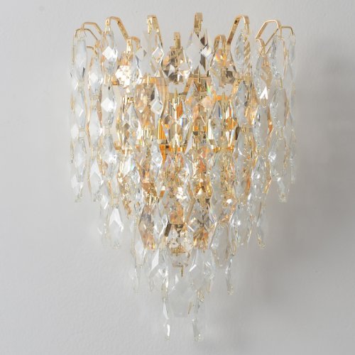 Бра HEDONIST AP3 Crystal Lux золотой на 3 лампы, основание золотое в стиле классический фото 5