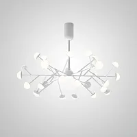 Люстра потолочная HILVI D88 White 193521-23 ImperiumLoft белая на 30 ламп, основание белое в стиле современный 