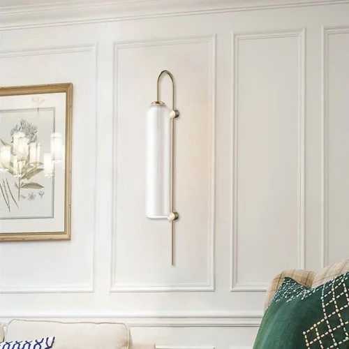 Настенное бра VIAN WALL 141129-26 ImperiumLoft белый на 1 лампу, основание золотое в стиле современный фото 5 Настенное бра VIAN WALL 141129-26 ImperiumLoft белый на 1 лампу, основание золотое в стиле современный фото 5