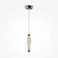 Светильник подвесной LED Verticale MOD308PL-L9CG3K Maytoni янтарный на 1 лампу, основание хром в стиле 