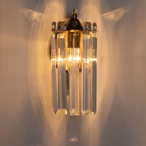 Бра Аделард 642029101 MW-Light прозрачный на 1 лампа, основание латунь в стиле классический  фото 2