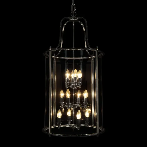 Светильник подвесной Lighthouse 10456/12 CR LOFT IT прозрачный на 12 ламп, основание хром в стиле классический арт-деко фото 4