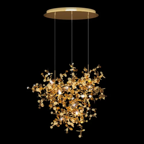 Люстра подвесная Spark 10101/3 Gold LOFT IT золотая на 9 ламп, основание золотое в стиле современный флористика арт-деко ветви фото 2