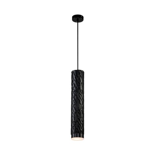 Светильник подвесной Vulcano 2711-1P Favourite чёрный 1 лампа, основание чёрное в стиле модерн трубочки