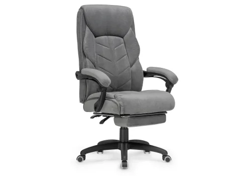 Компьютерное кресло Traun dark gray / black 15399 Woodville, серый/велюр, ножки/пластик/чёрный, размеры - *1170***700* фото 2