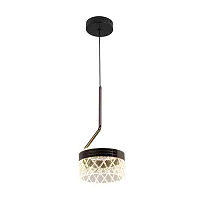 Светильник подвесной LED Mosaic A2094SP-1BK Arte Lamp прозрачный 1 лампа, основание чёрное в стиле модерн 