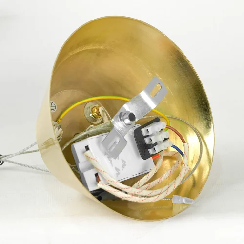 Люстра подвесная LED Hopkins LSP-7409 Lussole белая на 1 , основание матовое золото в стиле современный хай-тек фото 8