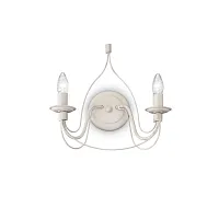 Бра CORTE AP2 BIANCO ANTICO Ideal Lux без плафона на 2 лампы, основание белое в стиле кантри 