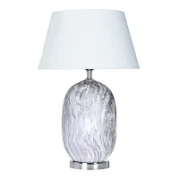 Настольная лампа Sarin A4061LT-1CC Arte Lamp белая 1 лампа, основание серое хром керамика металл в стиле классический 