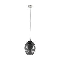 Светильник подвесной Bregalla 39679 Eglo чёрный 1 лампа, основание хром в стиле модерн 