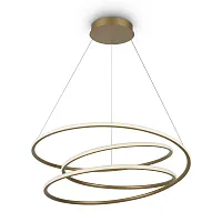 Светильник подвесной LED Nola MOD100PL-L88BSK1 Maytoni латунь 1 лампа, основание латунь в стиле современный минимализм кольца