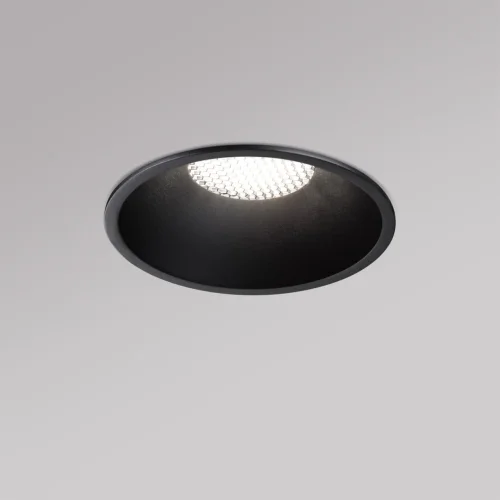 Светильник точечный Nova 359855 Novotech чёрный на 1 лампу, основание чёрное в стиле хай-тек круглый фото 6