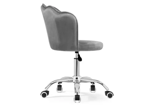 Компьютерное кресло Bud grey 15301 Woodville, серый/велюр, ножки/металл/хром, размеры - *850***550*470 фото 3