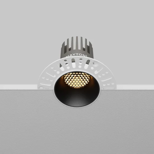 Светильник точечный LED Dip DL124-10W-2.7K-TRS-B Maytoni чёрный на 1 лампу, основание чёрное в стиле современный хай-тек круглый для затирки фото 10