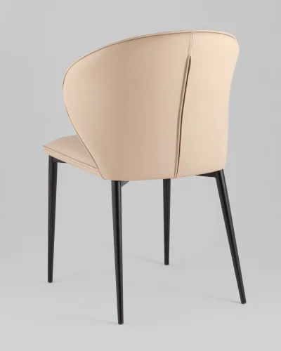 Стул обеденный Deia, кремовая экокожа, черные ножки УТ000040334 Stool Group, кремовый/экокожа, ножки/металл/чёрный, размеры - *820***525*565 фото 5