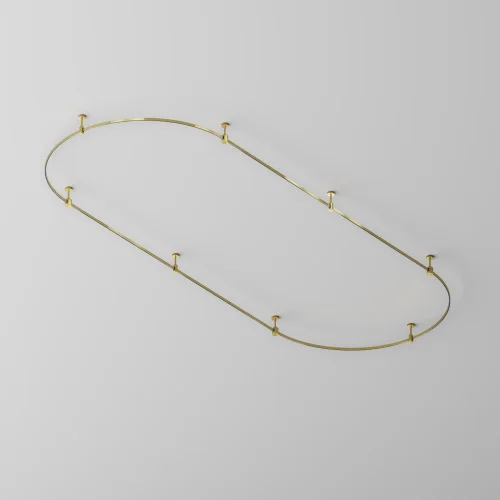 Шинопровод круглый из полукругов 1200мм Flarity латунь TRX154-2SR-D1200-BS Maytoni латунь в стиле хай-тек современный для светильников серии Magnetic trаck system Flarity flarity магнитная фото 4