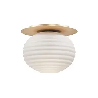 Светильник потолочный Reels MOD268CL-01G Maytoni белый 1 лампа, основание золотое в стиле современный 