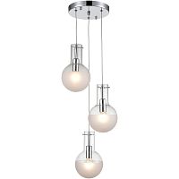 Светильник подвесной Cesare VL1913P03 Vele Luce белый 3 лампы, основание хром в стиле современный каскад шар
