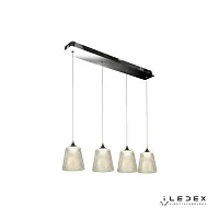 Светильник подвесной LED Flora WD8007-4 CR iLedex прозрачный 1 лампа, основание хром в стиле модерн хай-тек каскад