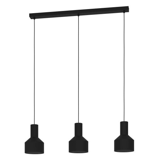 Светильник подвесной Casibare 99552 Eglo чёрный 3 лампы, основание чёрное в стиле современный 