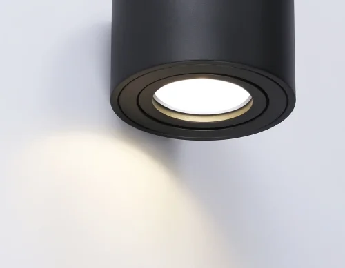 Светильник накладной TN223 Ambrella light чёрный 1 лампа, основание чёрное в стиле хай-тек современный круглый фото 5