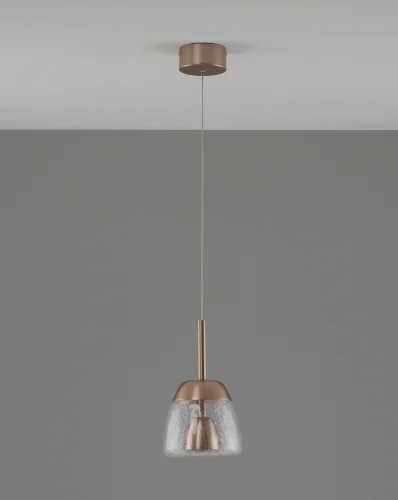 Светильник подвесной LED Eir V10874-PL Moderli прозрачный 1 лампа, основание коричневое в стиле современный  фото 2