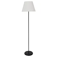 Торшер Alea A5068PN-1BK Arte Lamp белый на 1 лампу, основание чёрное в стиле современный 
