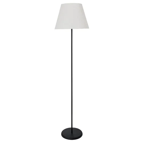 Торшер Alea A5068PN-1BK Arte Lamp белый на 1 лампу, основание чёрное в стиле современный 