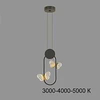 Светильник подвесной BABETTA GEOMETRY C Black Трехцветный свет 212867-23 ImperiumLoft прозрачный 3 лампы, основание латунь в стиле современный 