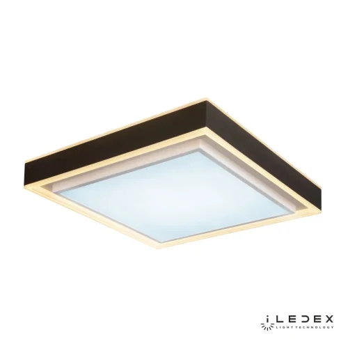 Люстра потолочная LED с пультом Summery B6233-117W/520*520 WH iLedex белая на 1 лампу, основание чёрное в стиле хай-тек современный с пультом квадраты фото 3
