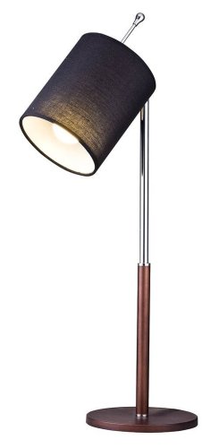 Настольная лампа Julia E 4.1.1 BR Arti Lampadari чёрная 1 лампа, основание коричневое металл в стиле современный 